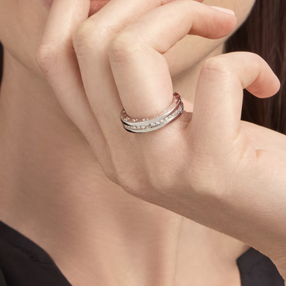 [OAK JURI]ZERO 1 ONE-BAND PAVED DIAMONDS ON THE SPIRAL RING