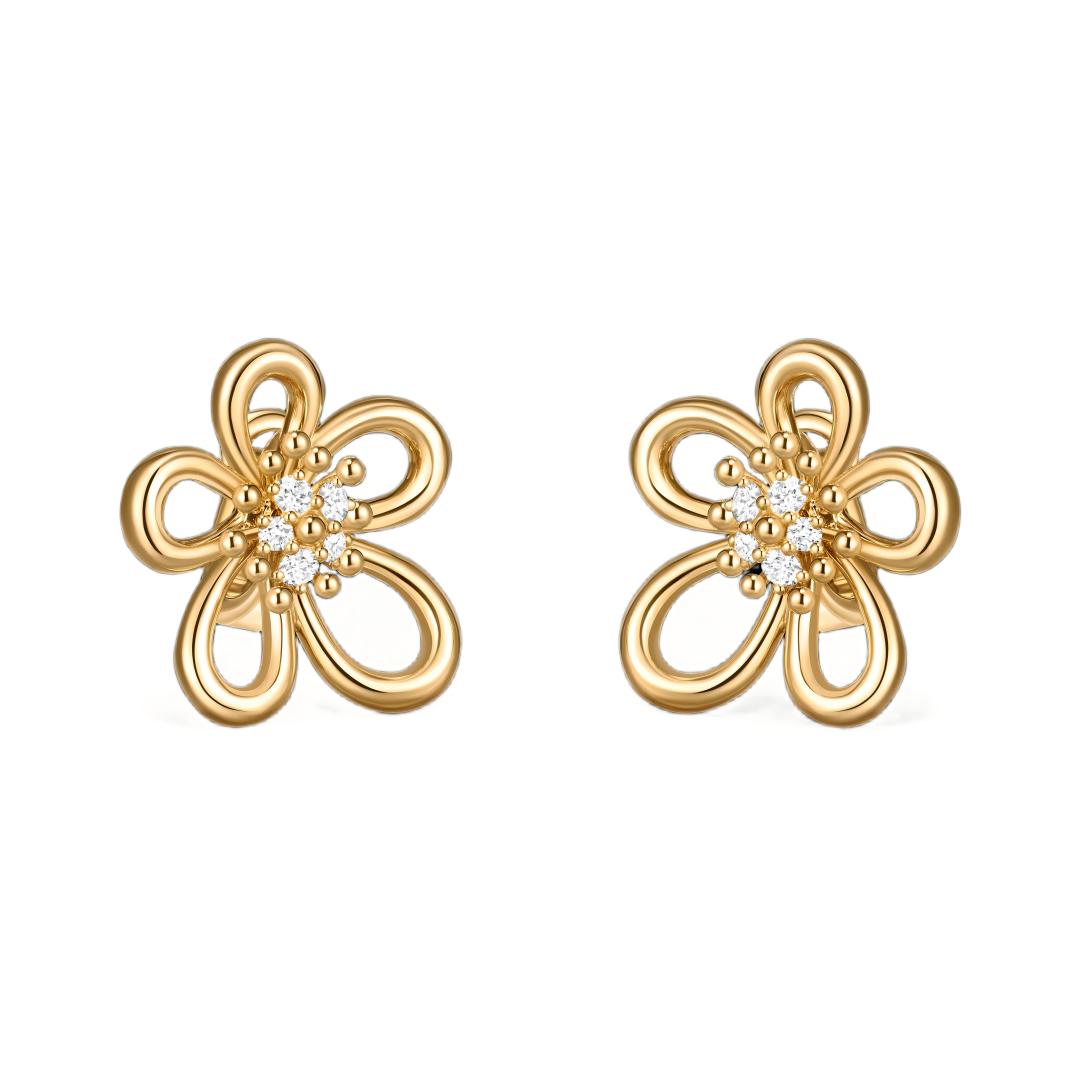 [OAK JURI] FLOWERLACE EARRING 5 DIAMONDS