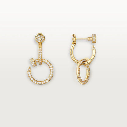 [OAK JURI]JUSTE FULL DIAMOND DOUBLE EARRINGS