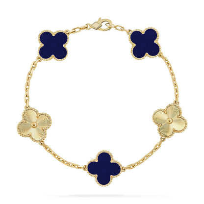 [OAK JURI]CLOVER 5 MOTIF LAPIS LAZULI BRACELET COLLECTION