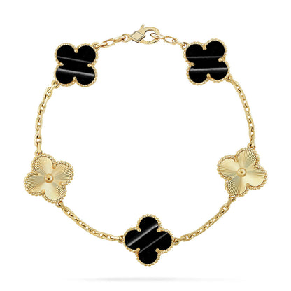 [OAK JURI] CLOVER 5 MOTIF PULSAR STONE BRACELET COLLECTION