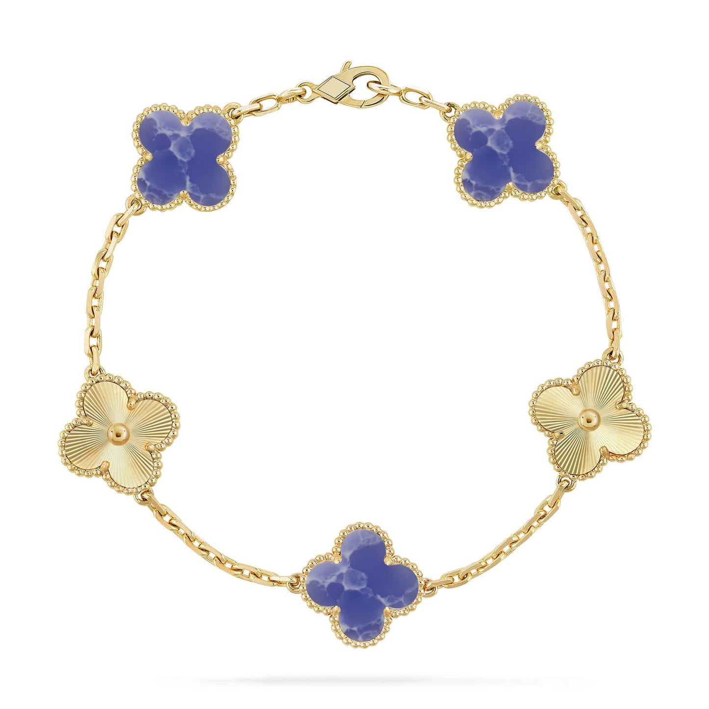 [OAK JURI]CLOVER 5 MOTIF BLUE VEINS BRACELET COLLECTION