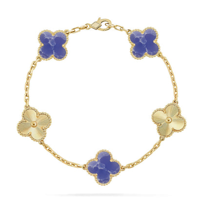 [OAK JURI]CLOVER 5 MOTIF BLUE VEINS BRACELET COLLECTION