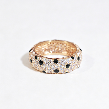 [OAK JURI]PANTHERE SPOTTED FULL DIAMOND RING
