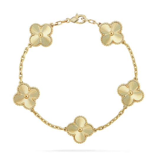 [OAK JURI]CLOVER 5 FLOWERS LASER BRACELET
