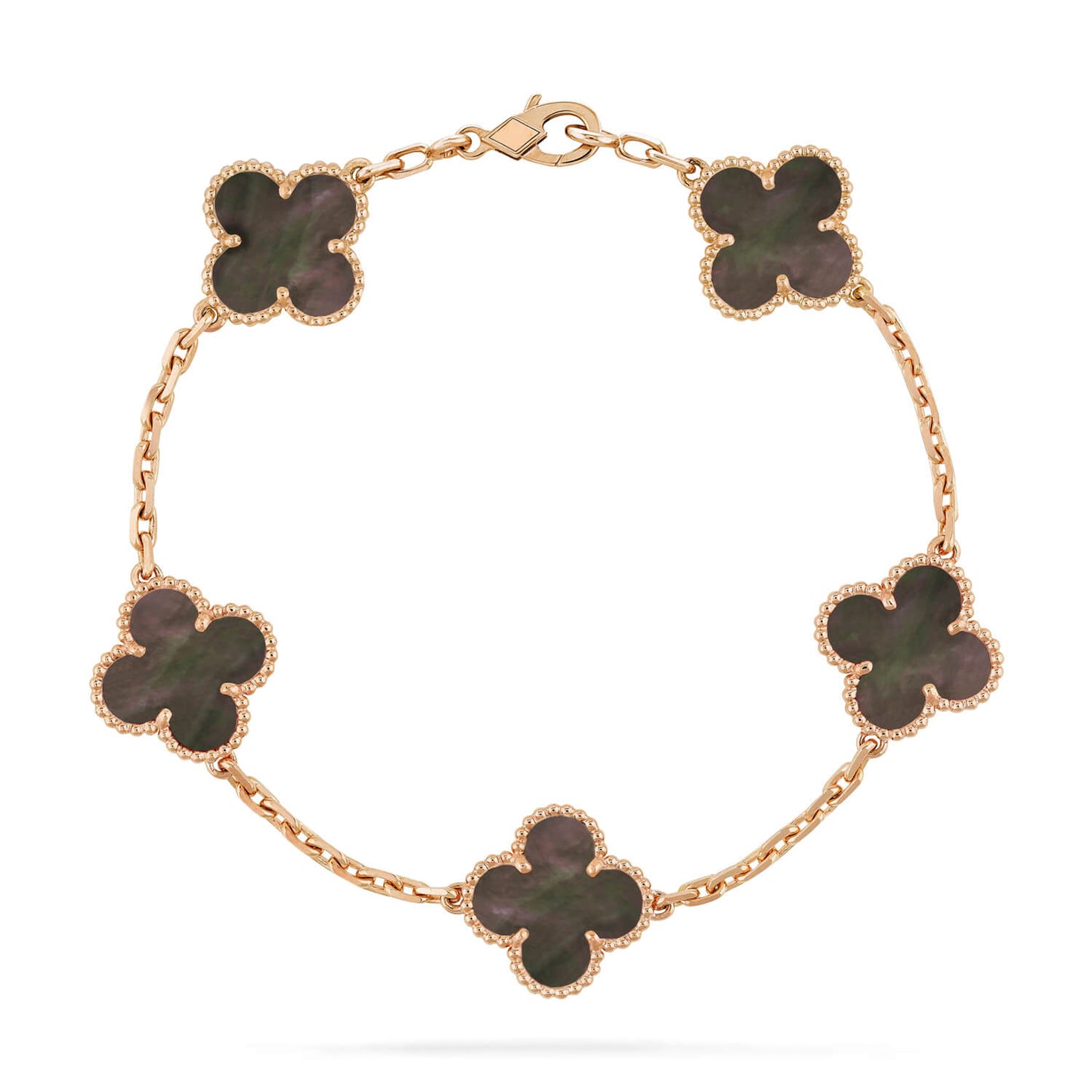 [OAK JURI]CLOVER 5 MOTIF GRAY MOP  BRACELET