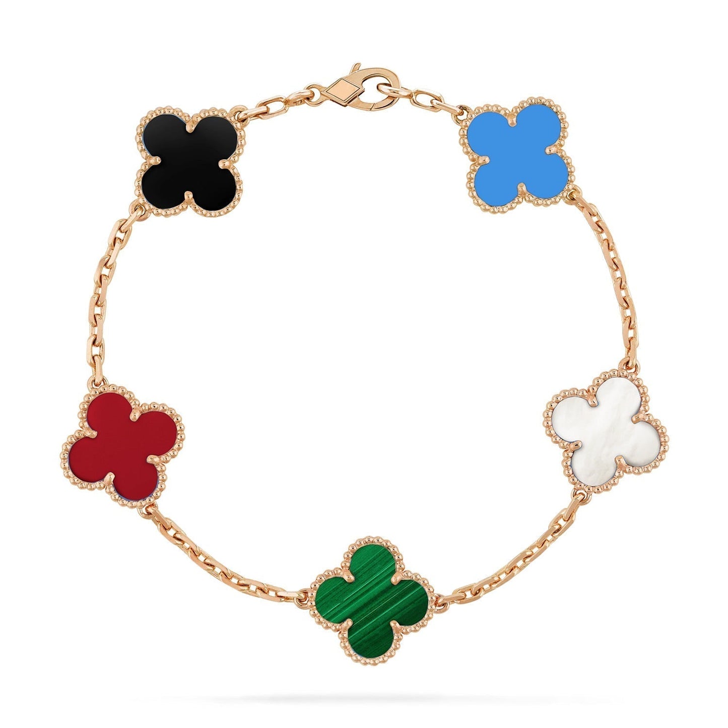 [OAK JURI]CLOVER 5 MOTIFS MULTICOLOR BRACELET