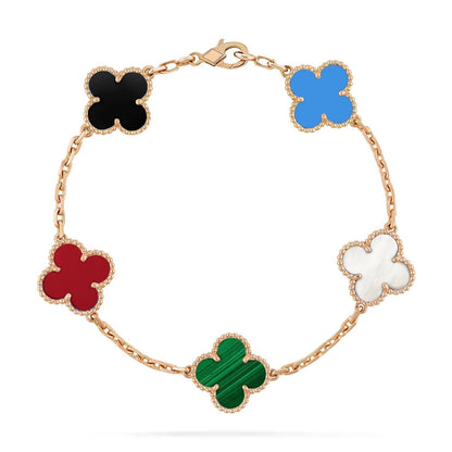 [OAK JURI]CLOVER 5 MOTIFS MULTICOLOR  BRACELET