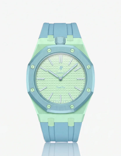 Silicone Strap & Bioceramic Case  Royal Pop  Blaue Acht