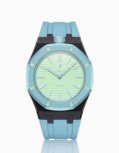 Silicone Strap & Bioceramic Case  Royal Pop  Blaue Acht