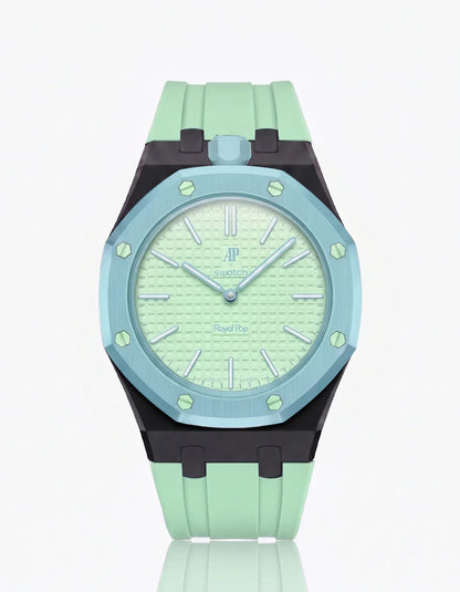 Silicone Strap & Bioceramic Case  Royal Pop  Blaue Acht