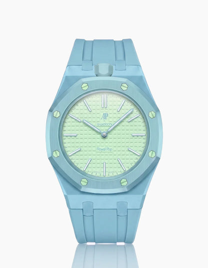 Silicone Strap & Bioceramic Case  Royal Pop  Blaue Acht