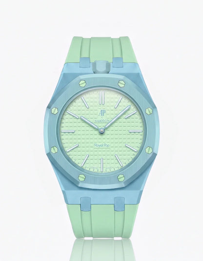 Silicone Strap & Bioceramic Case  Royal Pop  Blaue Acht