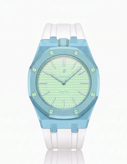 Silicone Strap & Bioceramic Case  Royal Pop  Blaue Acht