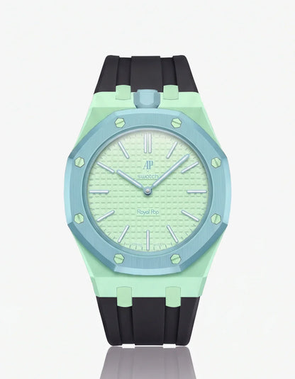 Silicone Strap & Bioceramic Case  Royal Pop  Blaue Acht