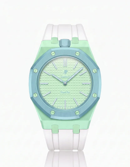 Silicone Strap & Bioceramic Case  Royal Pop  Blaue Acht