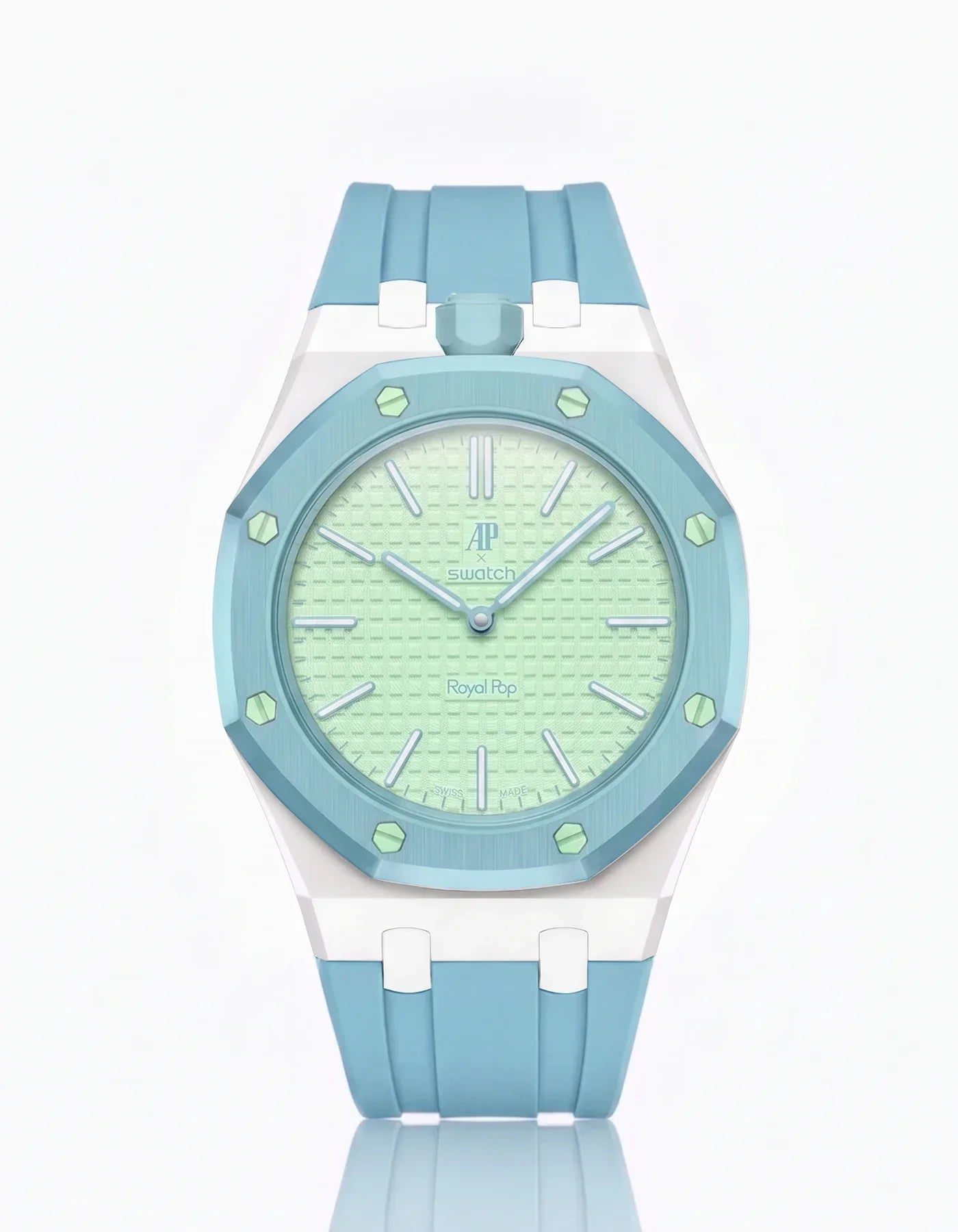 Silicone Strap & Bioceramic Case  Royal Pop  Blaue Acht