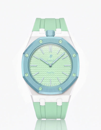 Silicone Strap & Bioceramic Case  Royal Pop  Blaue Acht