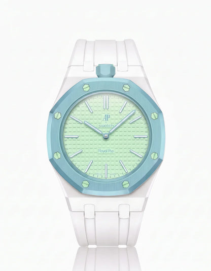 Silicone Strap & Bioceramic Case  Royal Pop  Blaue Acht
