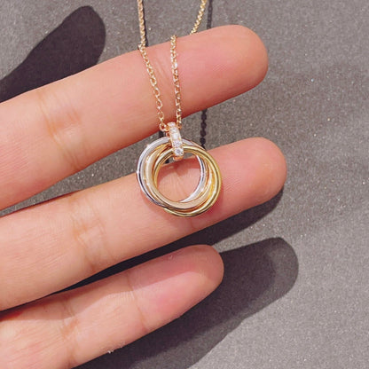 [OAK JURI]TRINITY NECKLACE GOLD  DIAMONDS
