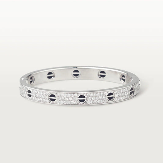 [OAK JURI]LOVE BRACELET 6.1MM DIAMOND-PAVED CERAMIC