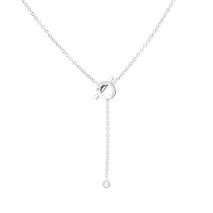 [OAK JURI]FINESSE SILVER DIAMOND NECKLACE