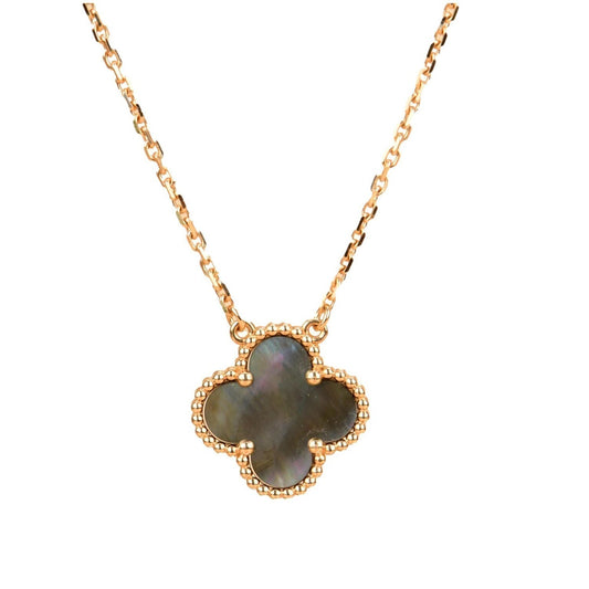 [OAK JURI]CLOVER 15MM  GRAY MOTHER OF PEARL NECKLACE