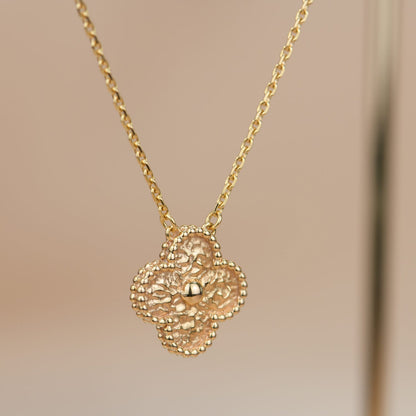 [OAK JURI]CLOVER 15MM  BRONZING NECKLACE