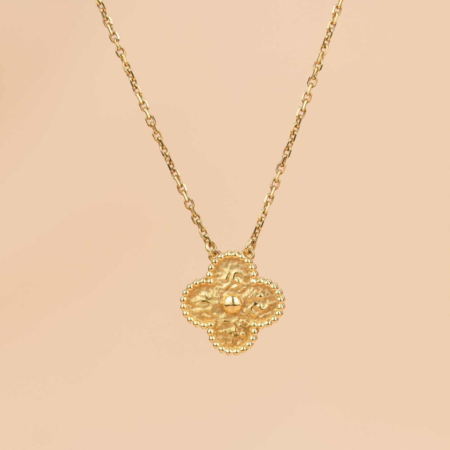 [OAK JURI]CLOVER 15MM  BRONZING NECKLACE