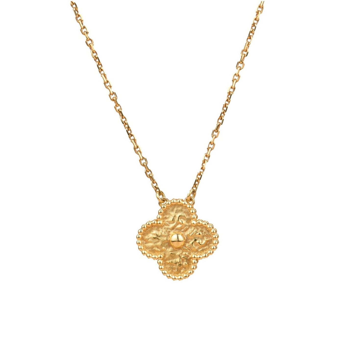 [OAK JURI]CLOVER 15MM  BRONZING NECKLACE