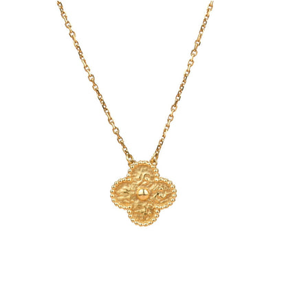 [OAK JURI]CLOVER 15MM  BRONZING NECKLACE