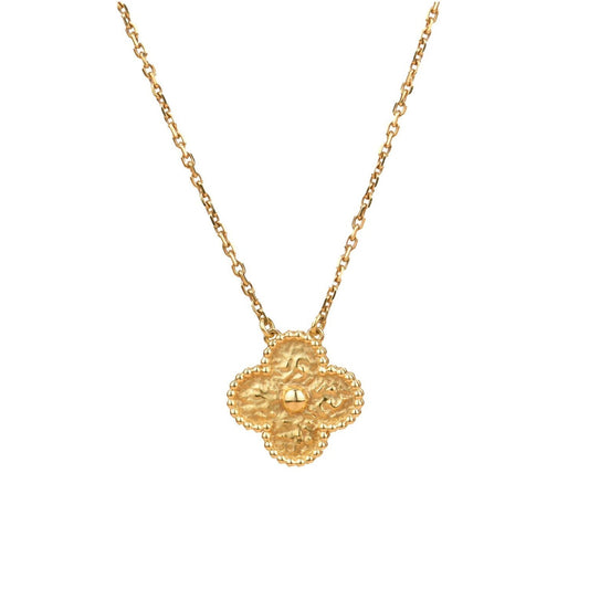 [OAK JURI]CLOVER 15MM  BRONZING NECKLACE
