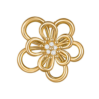 [OAK JURI]FLOWERLACE NECKLACE 5 DIAMONDS