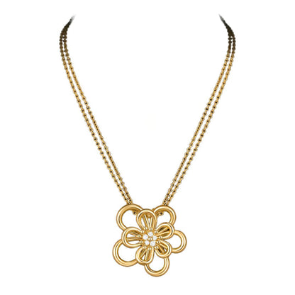 [OAK JURI]FLOWERLACE NECKLACE 5 DIAMONDS