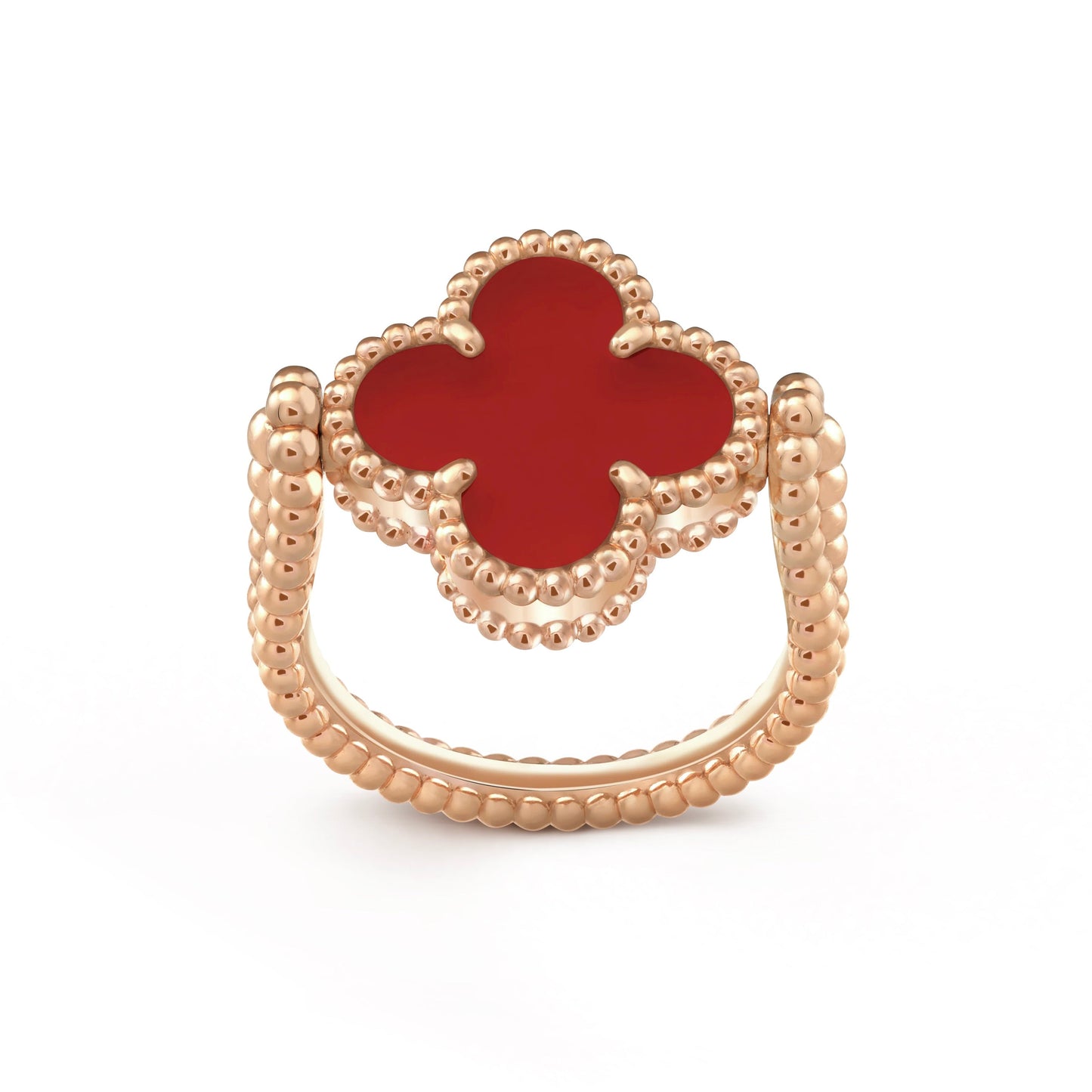 [OAK JURI]CLOVER RIVERSIBLE PINK GOLD RING