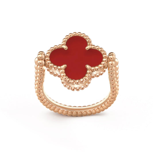 [OAK JURI]CLOVER RIVERSIBLE PINK GOLD RING