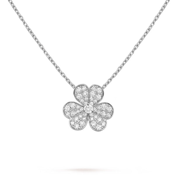 [OAK JURI]CLOVER DIAMOND NECKLACE SILVER