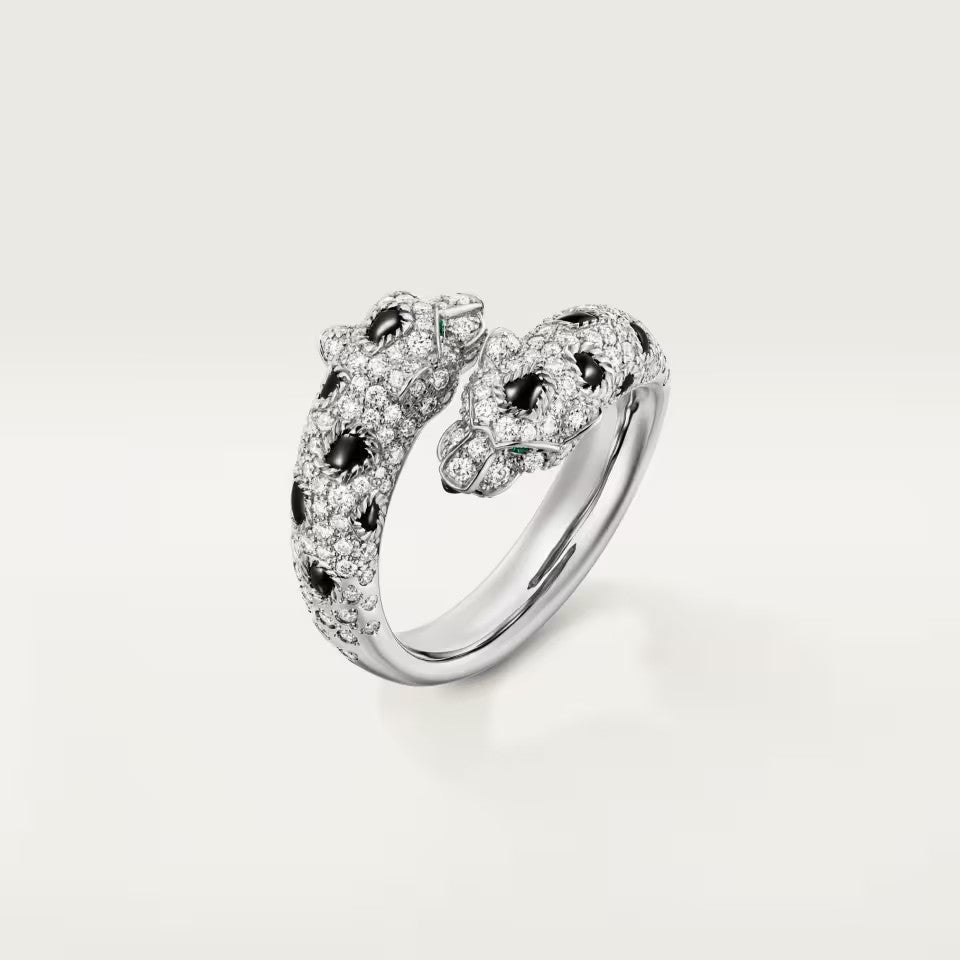 [OAK JURI]PANTHERE DOUBLE HEADED FULL DIAMOND  RING