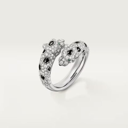 [OAK JURI]PANTHERE DOUBLE HEADED FULL DIAMOND  RING