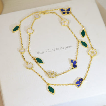 [OAK JURI]LUCKY SPRING BUTTERFLY 15 FLOWER NECKLACE