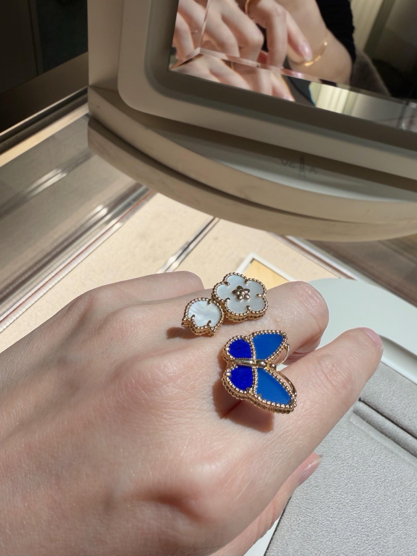 [OAK JURI]LUCKY SPRING BUTTERFLY OPEN-FACE RINGS