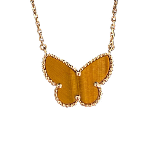 [OAK JURI] TIGER__ EYE BUTTERFLY NECKLACE