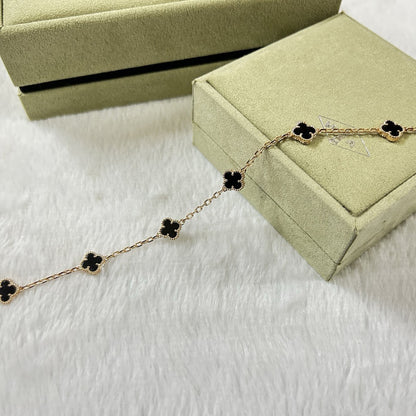 [OAK JURI]CLOVER 6 MOTIF  ONYXS BRACELET