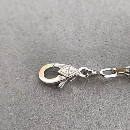 [OAK JURI]CLOVER 5 MOTIF ONYXS DIAMOND BRACELET SILVER