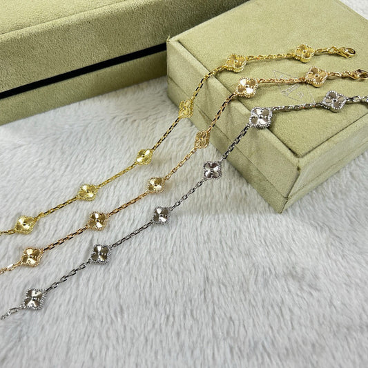 [OAK JURI]CLOVER 6 MOTIF DIAMOND BRACELET