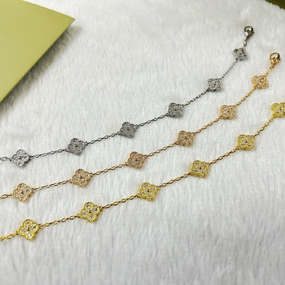 [OAK JURI]CLOVER 6 MOTIF DIAMOND BRACELET
