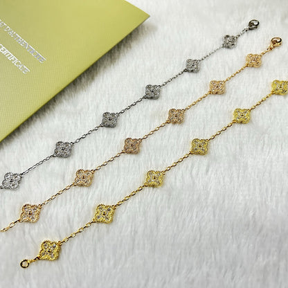 [OAK JURI]CLOVER 6 MOTIF DIAMOND BRACELET