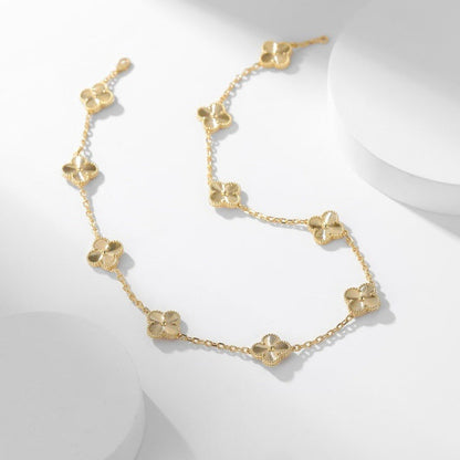 [OAK JURI]CLOVER 10 MOTIFS LASER NECKLACE