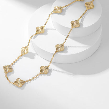 [OAK JURI]CLOVER 10 MOTIFS LASER NECKLACE