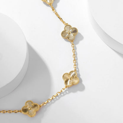[OAK JURI]CLOVER 10 MOTIFS LASER NECKLACE